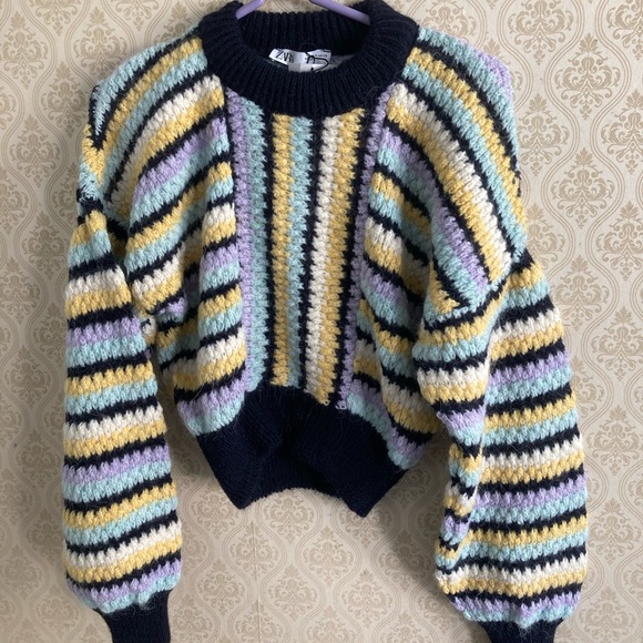 ZARA Striped Knit Sweater - Picture 3 of 6